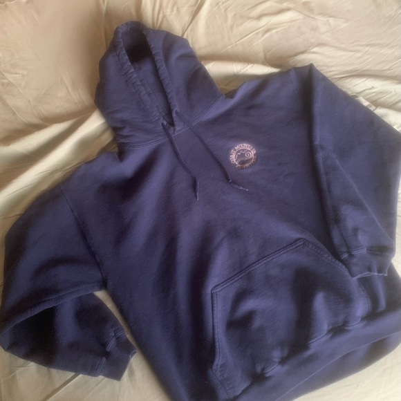 Gildan Tops - Snuggly hoodie, navy blue, Large!